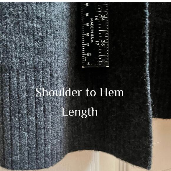 Lululemon Restful Intention Open Wrap Longline Sweater Black Grey Size 8 - Picture 11 of 13